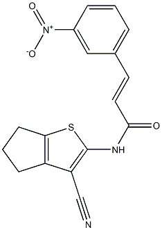(E)-N-(3-cyano-5,6-dihydro-4H-cyclopenta[b]thiophen-2-yl)-3-(3-nitrophenyl)-2-propenamide Structure