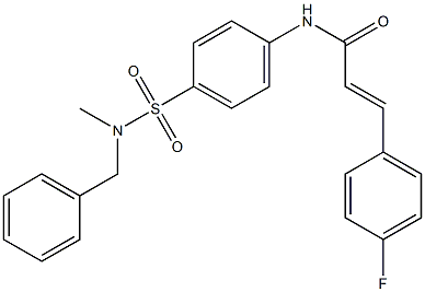 (E)-N-(4-{[benzyl(methyl)amino]sulfonyl}phenyl)-3-(4-fluorophenyl)-2-propenamide Structure