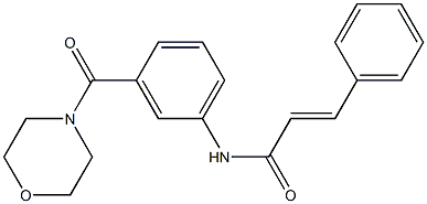 (E)-N-[3-(4-morpholinylcarbonyl)phenyl]-3-phenyl-2-propenamide Struktur