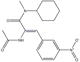 (Z)-2-(acetylamino)-N-cyclohexyl-N-methyl-3-(3-nitrophenyl)-2-propenamide Struktur