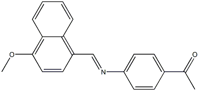 1-(4-{[(E)-(4-methoxy-1-naphthyl)methylidene]amino}phenyl)-1-ethanone 结构式