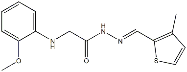 2-(2-methoxyanilino)-N'-[(E)-(3-methyl-2-thienyl)methylidene]acetohydrazide Structure