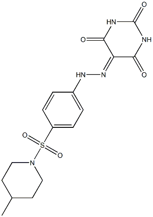 2,4,5,6(1H,3H)-pyrimidinetetrone 5-(N-{4-[(4-methyl-1-piperidinyl)sulfonyl]phenyl}hydrazone)