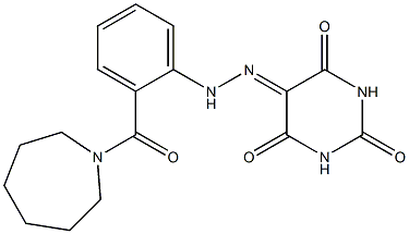 2,4,5,6(1H,3H)-pyrimidinetetrone 5-{N-[2-(1-azepanylcarbonyl)phenyl]hydrazone}|