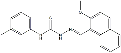 2-[(E)-(2-methoxy-1-naphthyl)methylidene]-N-(3-methylphenyl)-1-hydrazinecarbothioamide Structure