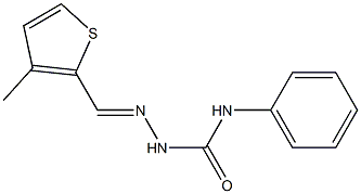 2-[(E)-(3-methyl-2-thienyl)methylidene]-N-phenyl-1-hydrazinecarboxamide 结构式