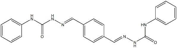 2-[(E)-(4-{[(E)-2-(anilinocarbonyl)hydrazono]methyl}phenyl)methylidene]-N-phenyl-1-hydrazinecarboxamide Structure