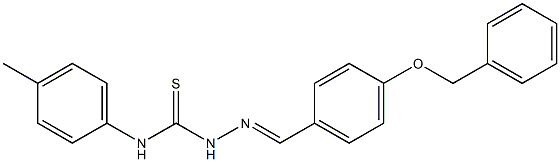 2-{(E)-[4-(benzyloxy)phenyl]methylidene}-N-(4-methylphenyl)-1-hydrazinecarbothioamide Structure