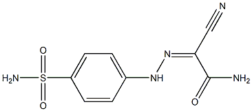 2-{(Z)-2-[4-(aminosulfonyl)phenyl]hydrazono}-2-cyanoacetamide Structure