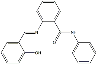 2-{[(E)-(2-hydroxyphenyl)methylidene]amino}-N-phenylbenzamide Struktur