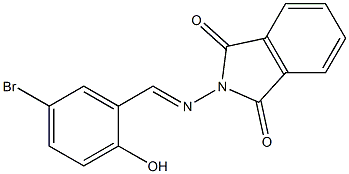 2-{[(E)-(5-bromo-2-hydroxyphenyl)methylidene]amino}-1H-isoindole-1,3(2H)-dione Struktur