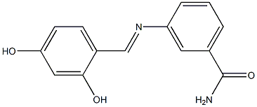 3-{[(E)-(2,4-dihydroxyphenyl)methylidene]amino}benzamide