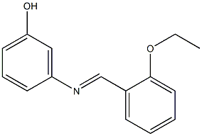 3-{[(E)-(2-ethoxyphenyl)methylidene]amino}phenol,,结构式