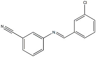 3-{[(E)-(3-chlorophenyl)methylidene]amino}benzonitrile Structure