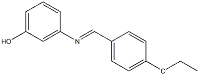 3-{[(E)-(4-ethoxyphenyl)methylidene]amino}phenol Structure