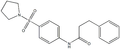 3-phenyl-N-[4-(1-pyrrolidinylsulfonyl)phenyl]propanamide Structure