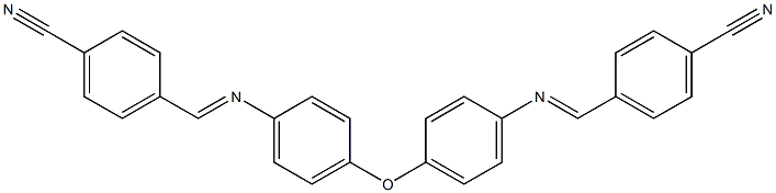 4-({[4-(4-{[(E)-(4-cyanophenyl)methylidene]amino}phenoxy)phenyl]imino}methyl)benzonitrile Struktur