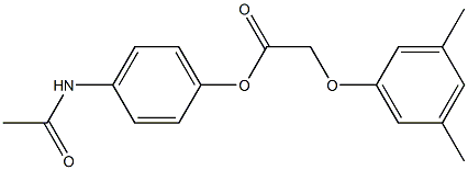 4-(acetylamino)phenyl 2-(3,5-dimethylphenoxy)acetate Struktur