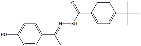 4-(tert-butyl)-N'-[(E)-1-(4-hydroxyphenyl)ethylidene]benzohydrazide Struktur