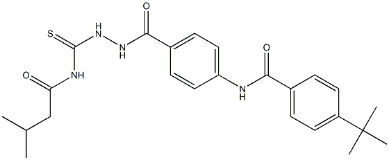 4-(tert-butyl)-N-{4-[(2-{[(3-methylbutanoyl)amino]carbothioyl}hydrazino)carbonyl]phenyl}benzamide Structure