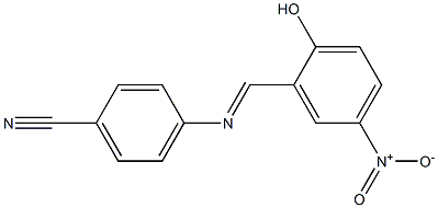 4-{[(E)-(2-hydroxy-5-nitrophenyl)methylidene]amino}benzonitrile Structure