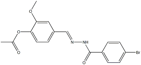 4-{[(E)-2-(4-bromobenzoyl)hydrazono]methyl}-2-methoxyphenyl acetate Structure