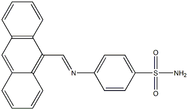 4-{[(E)-9-anthrylmethylidene]amino}benzenesulfonamide Struktur