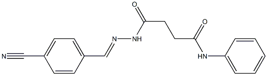 4-{2-[(E)-(4-cyanophenyl)methylidene]hydrazino}-4-oxo-N-phenylbutanamide Struktur