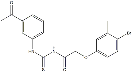 N-(3-acetylphenyl)-N'-[2-(4-bromo-3-methylphenoxy)acetyl]thiourea Structure