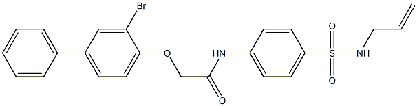 N-{4-[(allylamino)sulfonyl]phenyl}-2-[(3-bromo[1,1'-biphenyl]-4-yl)oxy]acetamide 结构式