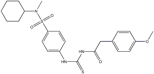  N-cyclohexyl-4-[({[2-(4-methoxyphenyl)acetyl]amino}carbothioyl)amino]-N-methylbenzenesulfonamide