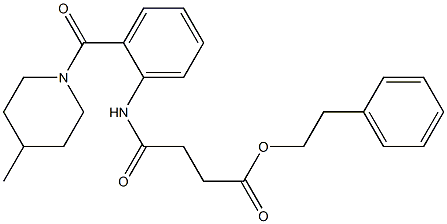 phenethyl 4-{2-[(4-methyl-1-piperidinyl)carbonyl]anilino}-4-oxobutanoate|