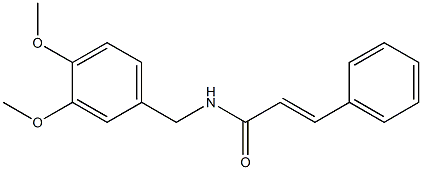 (E)-N-(3,4-dimethoxybenzyl)-3-phenyl-2-propenamide 结构式