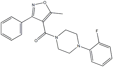 [4-(2-fluorophenyl)piperazino](5-methyl-3-phenyl-4-isoxazolyl)methanone Structure