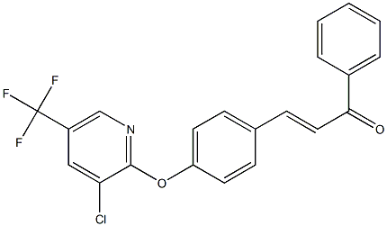 (E)-3-(4-{[3-chloro-5-(trifluoromethyl)-2-pyridinyl]oxy}phenyl)-1-phenyl-2-propen-1-one 化学構造式