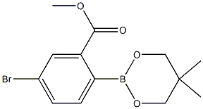 Methyl 5-bromo-2-(5,5-dimethyl-1,3,2-dioxaborinan-2-yl)benzoate Structure