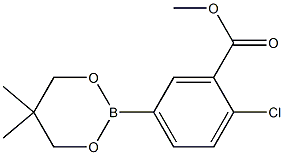 Methyl 2-chloro-5-(5,5-dimethyl-1,3,2-dioxaborinan-2-yl)benzoate Structure