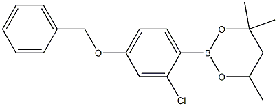 2-(4-Benzyloxy-2-chlorophenyl)-4,4,6-trimethyl-1,3,2-dioxaborinane Structure