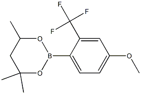 2-[4-Methoxy-2-(trifluoromethyl)phenyl]-4,4,6-trimethyl-1,3,2-dioxaborinane,2096998-27-3,结构式