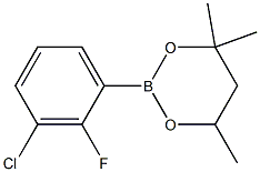 2-(3-Chloro-2-fluorophenyl)-4,4,6-trimethyl-1,3,2-dioxaborinane Structure