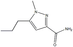 1-甲基-5-丙基-1H-吡唑-3-酰胺, , 结构式