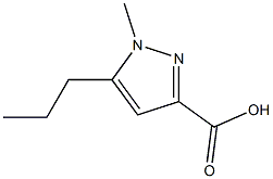 1-Methyl-5-propyl-1h-pyrazole-3-carboxylic acid ,97% Structure