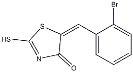 (5E)-5-(2-bromobenzylidene)-2-mercapto-1,3-thiazol-4(5H)-one Structure