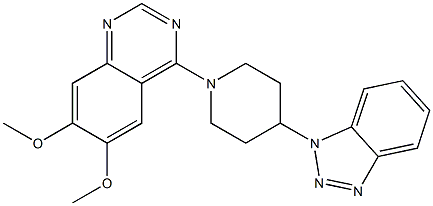 4-[4-(1H-Benzotriazol-1-yl)-1-piperidinyl]-6,7-dimethoxyquinazoline Structure