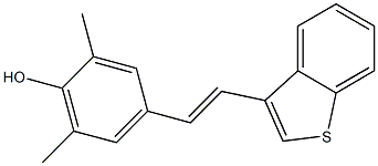 4-[(E)-2-(Benzo[b]thiophen-3-yl)ethenyl]-2,6-dimethylphenol Structure