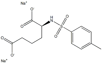 [S,(-)]-2-[(p-トリルスルホニル)アミノ]アジピン酸ジナトリウム 化学構造式
