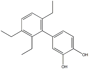 4-(2,3,6-Triethylphenyl)benzene-1,2-diol Structure