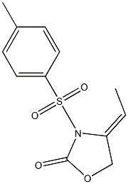 (Z)-4-Ethylidene-3-(4-methylphenylsulfonyl)oxazolidin-2-one Structure