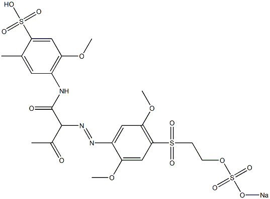4-[2-[4-[2-(Sodiosulfooxy)ethylsulfonyl]-2,5-dimethoxyphenylazo]-3-oxobutyrylamino]-5-methoxy-2-methylbenzenesulfonic acid