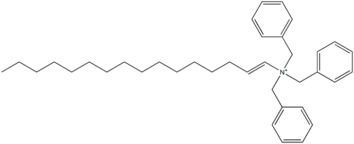 (1-ヘキサデセニル)トリベンジルアミニウム 化学構造式